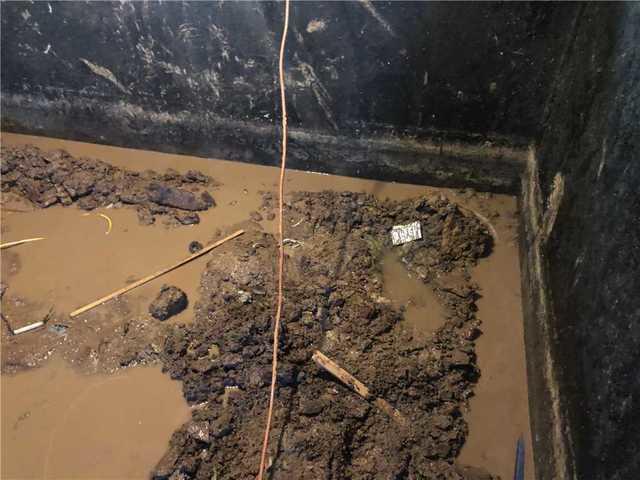 Mud and water