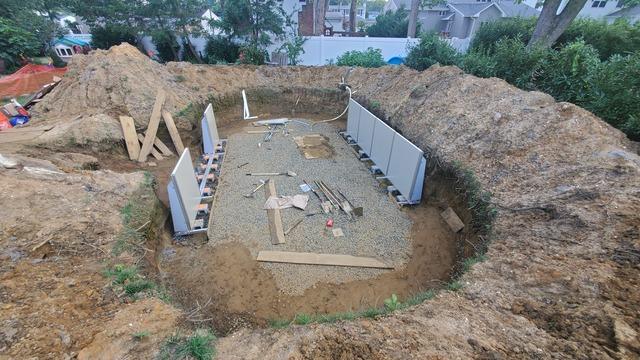 Semi-In Ground Pool Installation in Hazlet, NJ