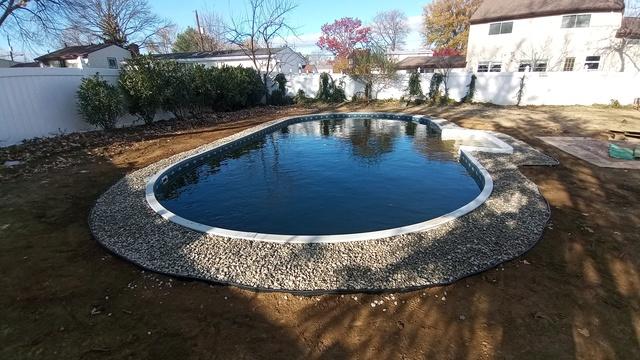 Semi-In Ground Pool Installation in Hazlet, NJ