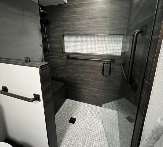 We love this large format tile from Emser.