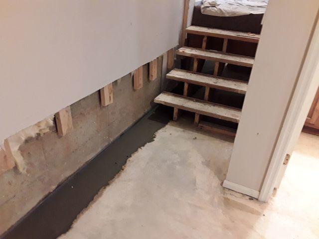 Waterproofing Under the Stairs