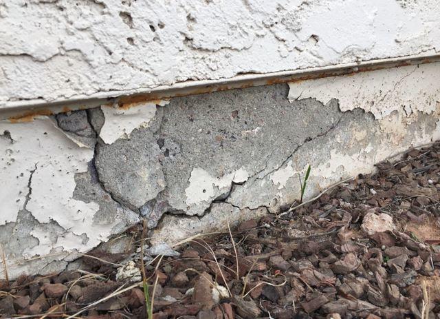 Cracked Concrete Stem Wall