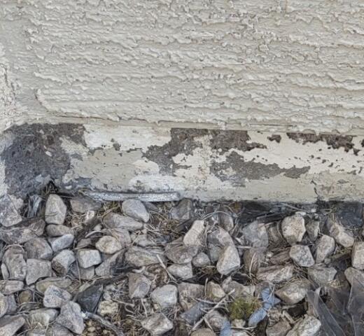 Flaking Paint in Stem Wall down in Gilbert, Arizona