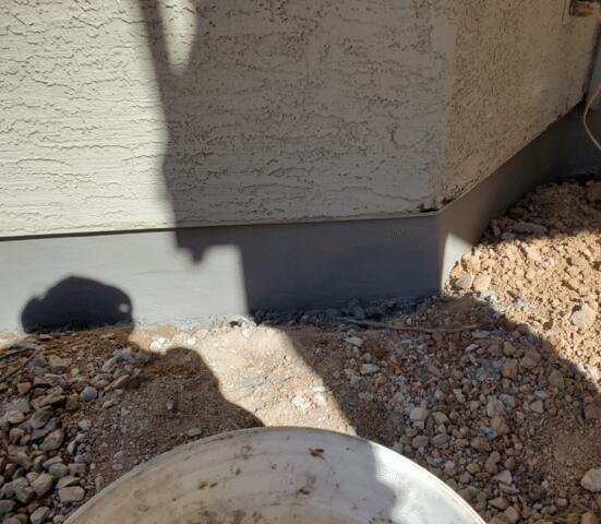 After Concrete Repair in Stem Wall Down in Gilbert, Arizona