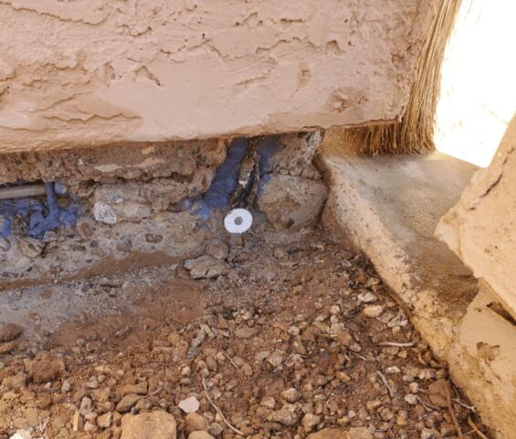 Concrete Stem Wall Repair Process: Tie-down Straps