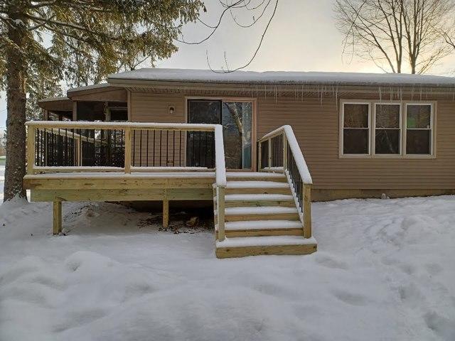 Treated wood deck