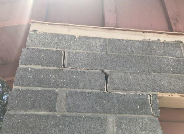Exterior Stairstep Cracks