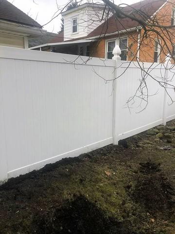 White 6' Acadia Privacy Vinyl Fence