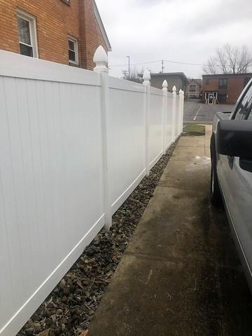 White 6' Acadia Privacy Vinyl Fence