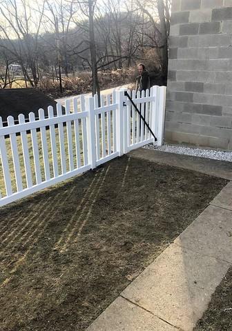 4' Olympic Concave White Vinyl Fence