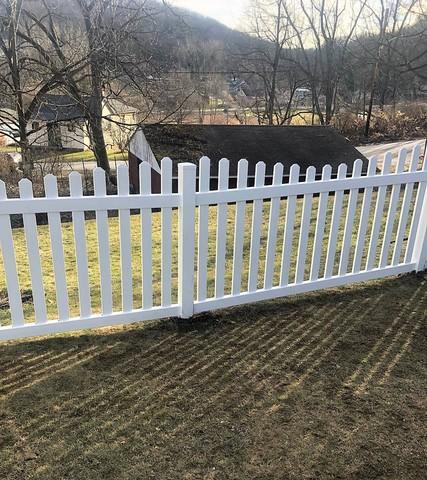 4' Olympic Concave White Vinyl Fence