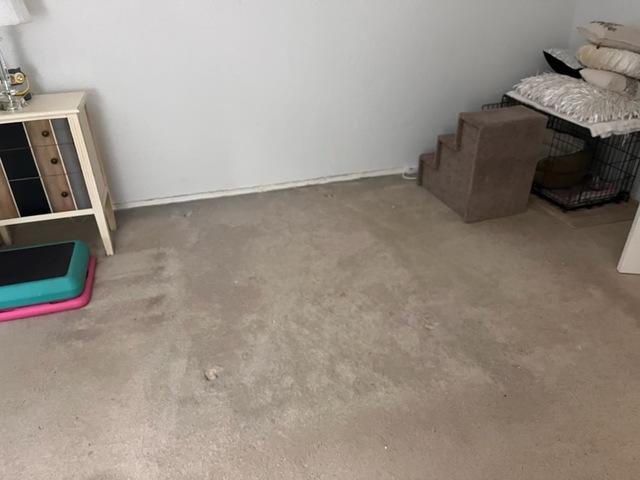 After mattress was removed.