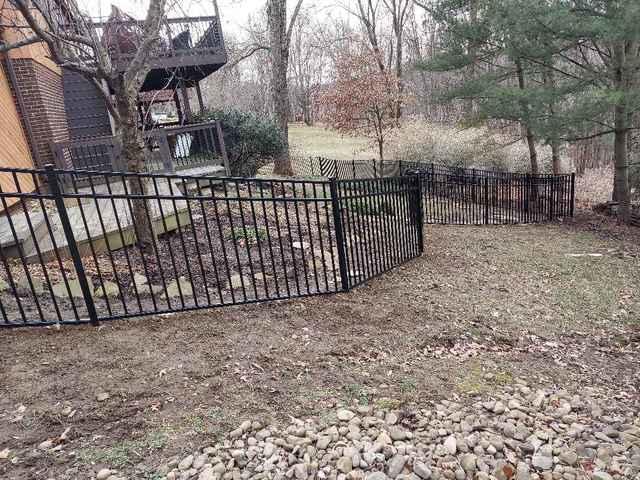 Black 4' Classic Aluminum Fence - (2) Tapered Gates