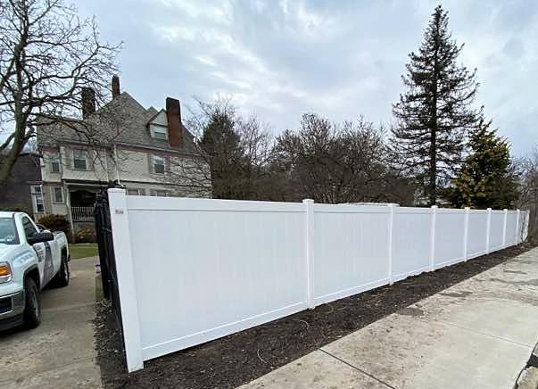 6' Acadia Privacy White Vinyl Fence