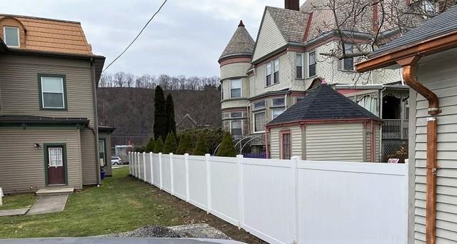 6' Acadia Privacy White Vinyl Fence