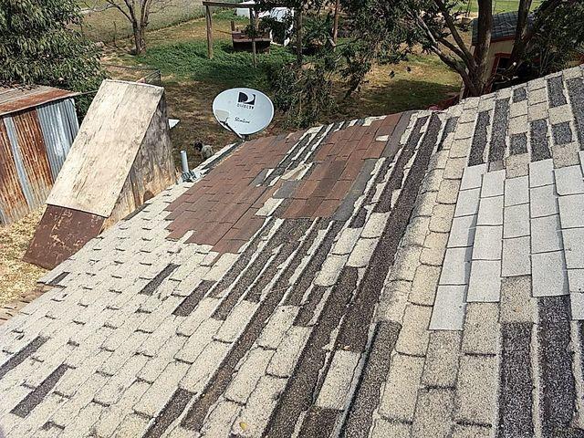 Damaged Shingles Before Replacement