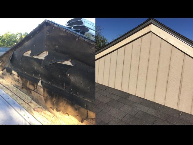 Before and After Panel Wall Cladding Added