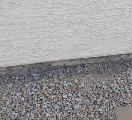 Signs of Corrosion Problems in Stem Wall: Flaking Paint