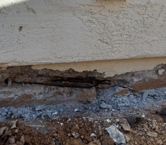 Rusting in Stem Wall down in Gilbert, Arizona