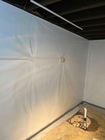 Basement Sump Pump Install in Progress