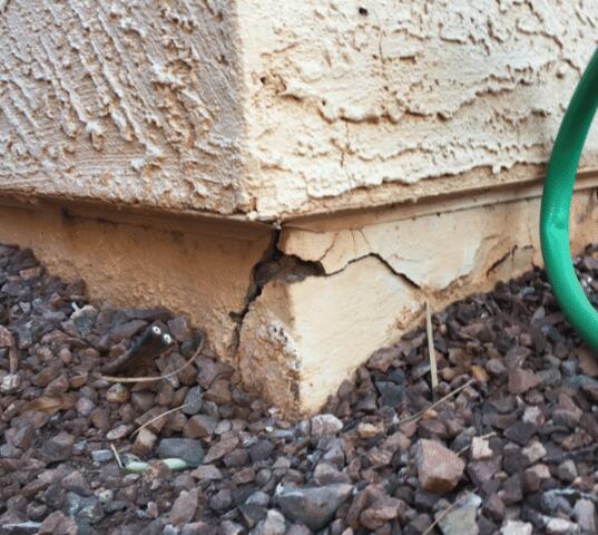 Spalling Concrete in Concrete Stem Wall Down in Peoria, Arizona
