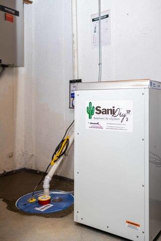 SuperSump Pump System and SaniDry XP Dehumidifier