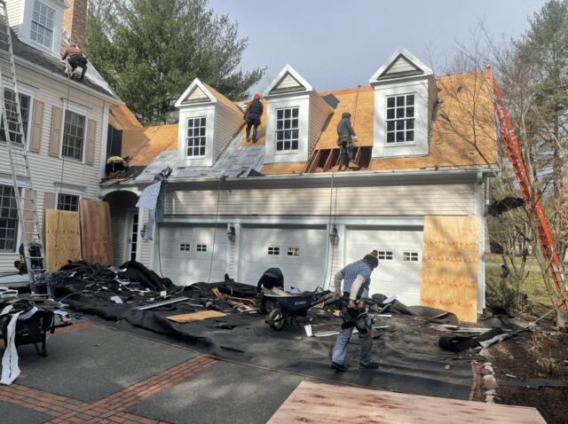 3 car garage is also being replaced