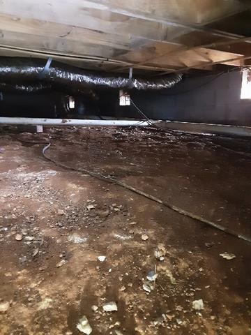 Clear and Level Crawl Space