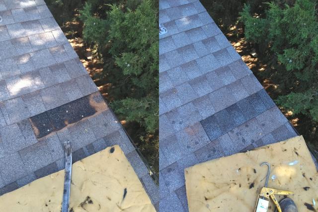 Before and After Shingle Replacement