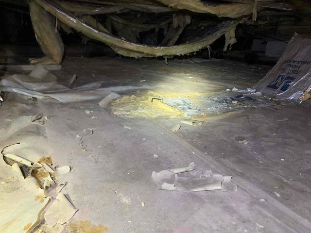 Falling Fiberglass, Ripped Vapor Barrier