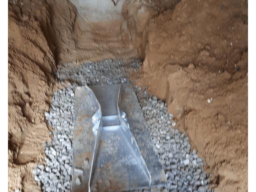 Soil removed and leveled