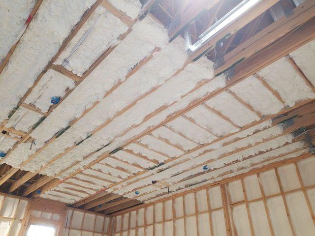 In addition to insulating the garage, this foam will also help to air seal the space for better control of the environment inside.