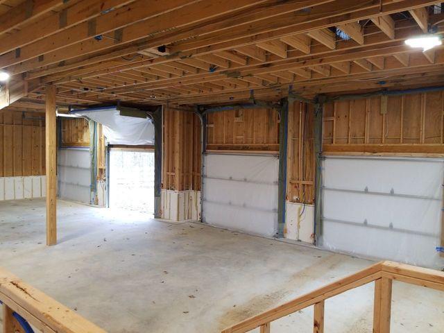 Garage before spray foam