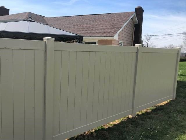 6' Acadia Privacy Almond Vinyl Fence