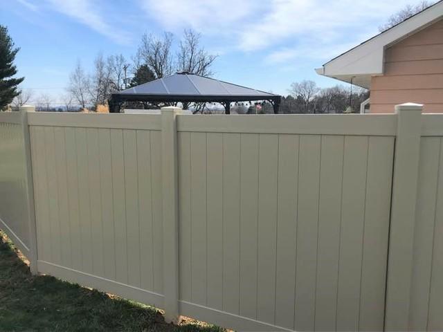 6' Acadia Privacy Almond Vinyl Fence