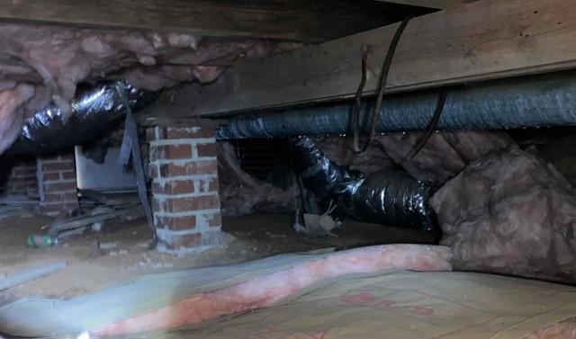 Failed Traditional Crawl Space Insulation