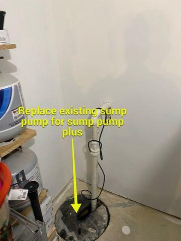 Before (old sump pump)