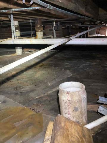 Plastic Sheeting Holding Water