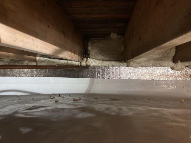 CleanSpace Installed on the Crawl Space Floor.