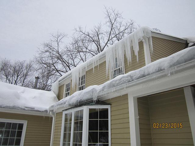 Ice Dams on Second-Story Roof