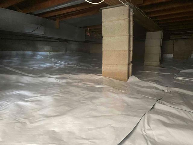 Crawl Space Moisture Barrier Installation