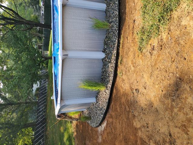 Above Ground Pool with Landscaping Package installed in Marlboro, NJ