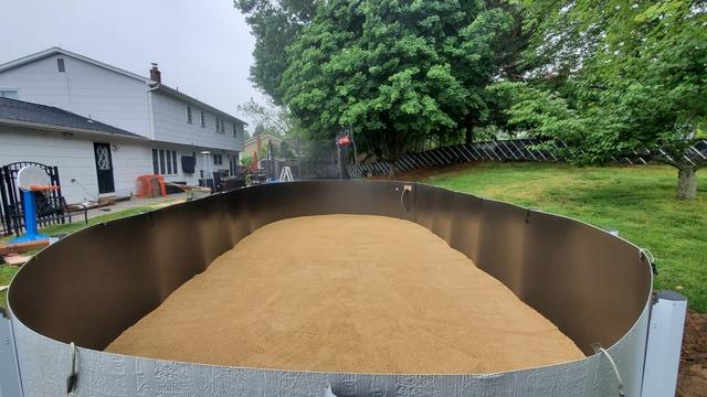 Above Ground Pool with Landscaping Package installed in Marlboro, NJ