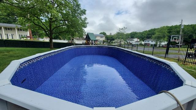 Above Ground Pool with Landscaping Package installed in Marlboro, NJ