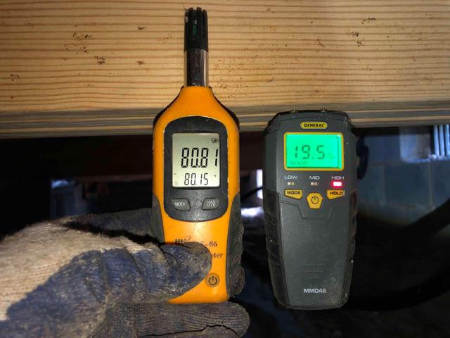 Humidity & Moisture Meter Readings