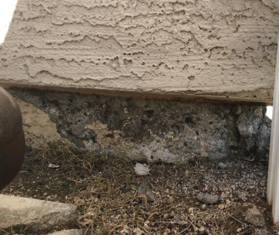 Symptoms of Corrosion in a Stem Wall: Flaking Paint
