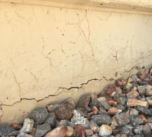 Symptoms of Corrosion in a Stem Wall: Horizontal Concrete Cracks