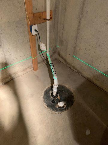 Existing Sump Pump Before