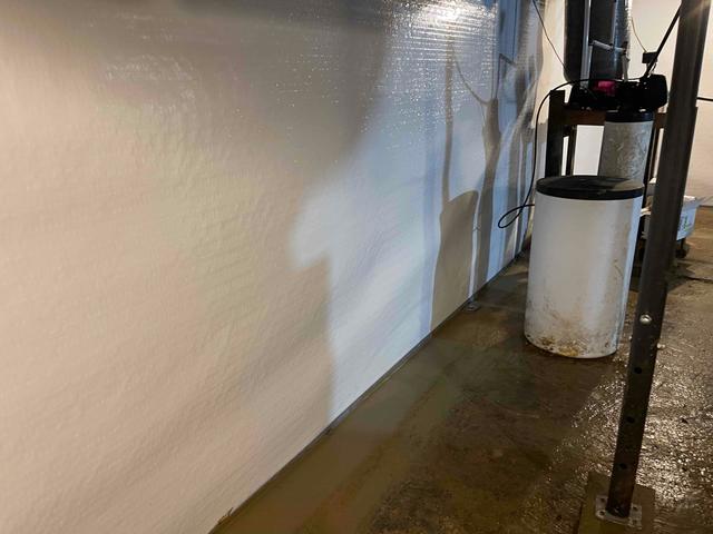 Basement Drainage System and Wall Vapor Barrier