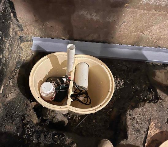 Basement Waterproofing System Installation